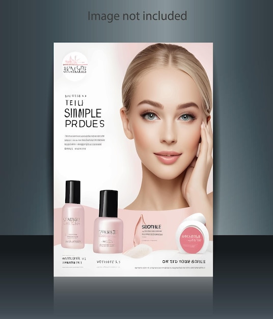 Vector beauty skin care product flyer