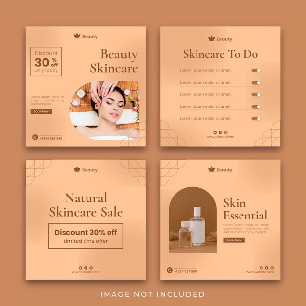 Beauty and Skincare Instagram Post Template