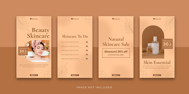 Beauty skincare stories instagram template