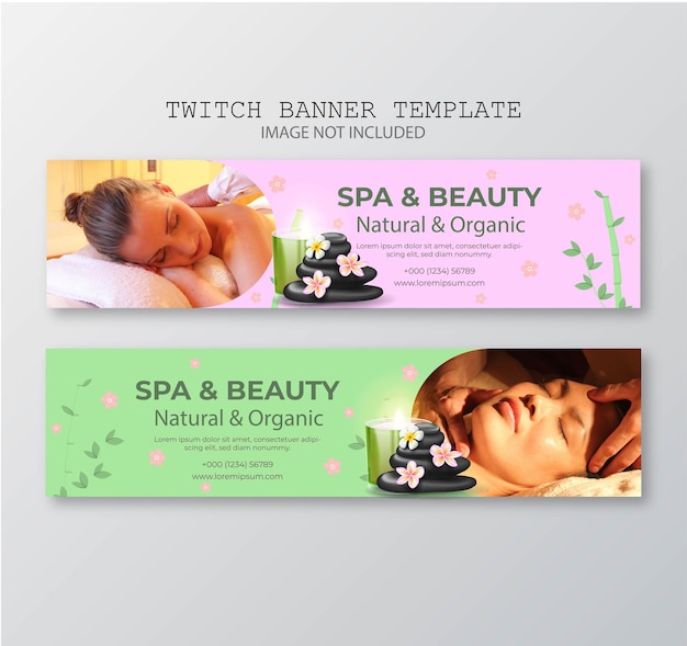 Vector beauty and spa banners