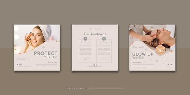 beauty and spa instagram post design template