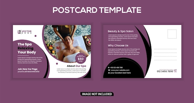 Beauty and spa postcard template