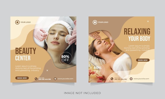 Beauty and spa promotion social media post