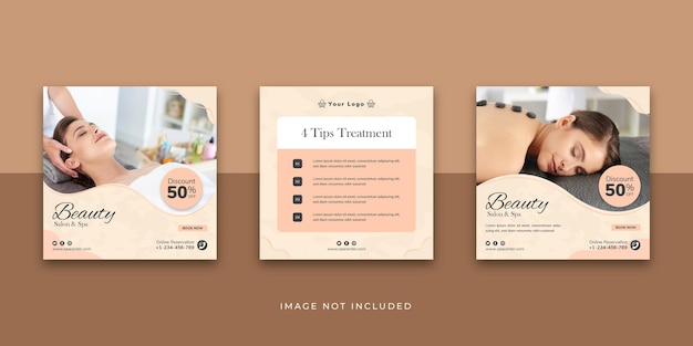 Beauty And Spa Social Media Instagram Post Template