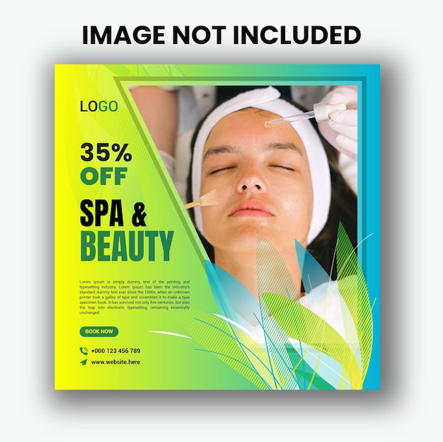 beauty and spa social media post template