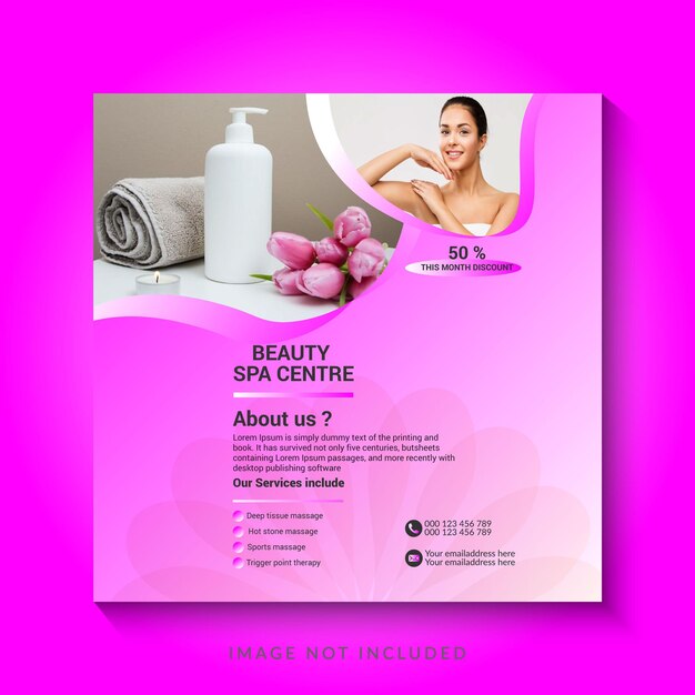 Beauty spa social media  post