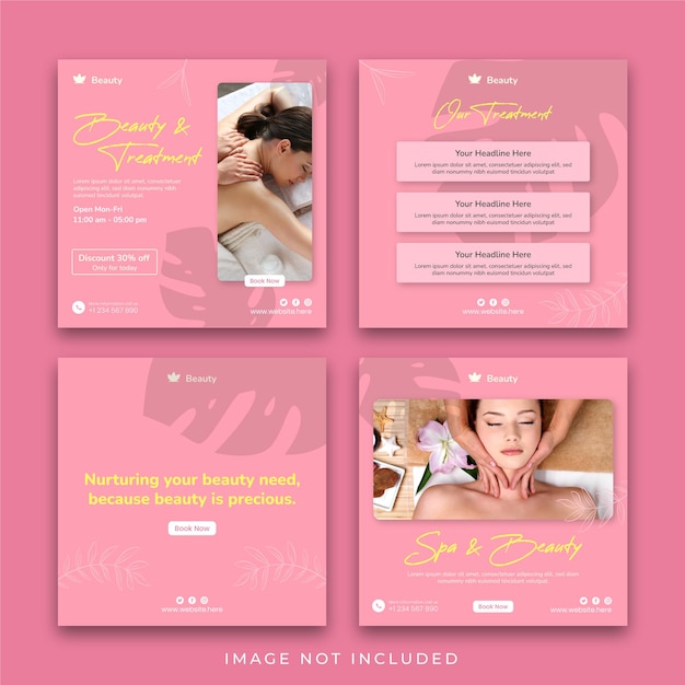 Beauty spa and treatment post template