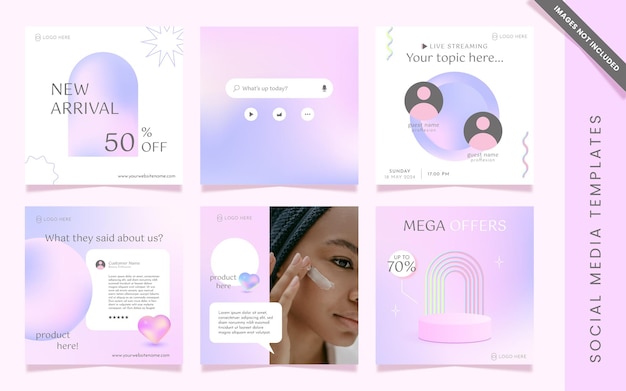 beauty theme instagram post template