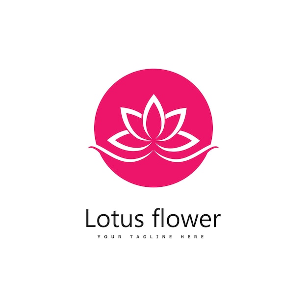 Beauty Vector lotus flowers design logo Template icon