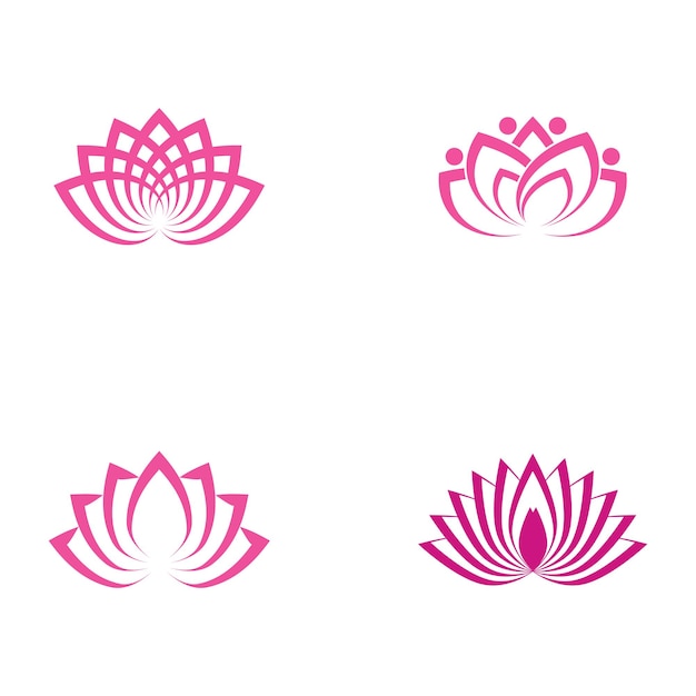 Beauty Vector lotus flowers design logo Template icon