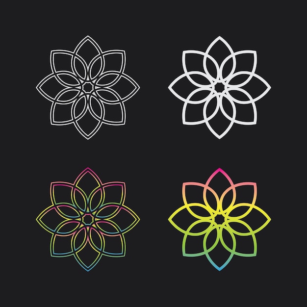 Beauty Vector lotus flowers design logo Template icon