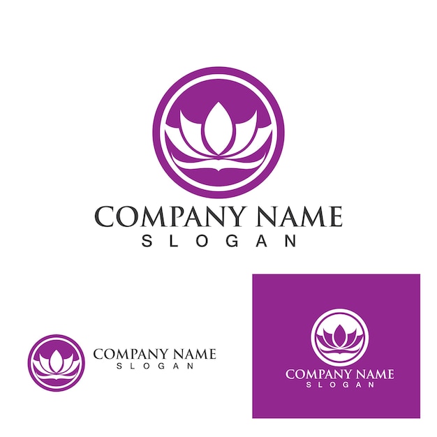 Beauty Vector lotus flowers design logo Template icon