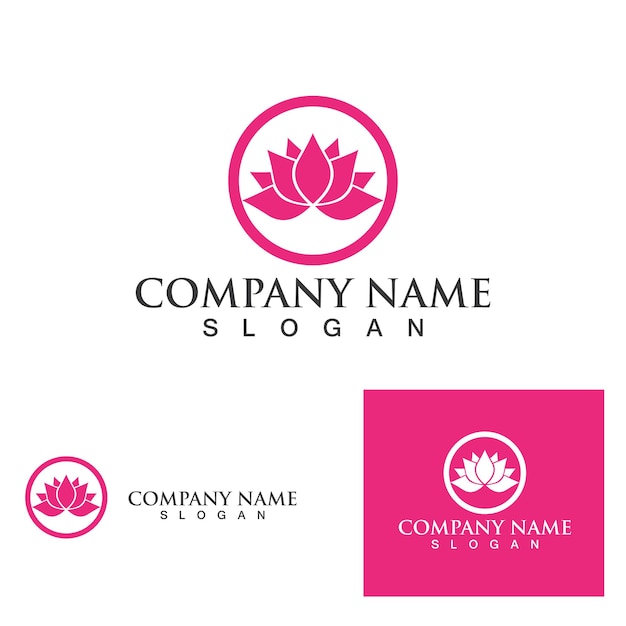 Beauty Vector lotus flowers design logo Template icon