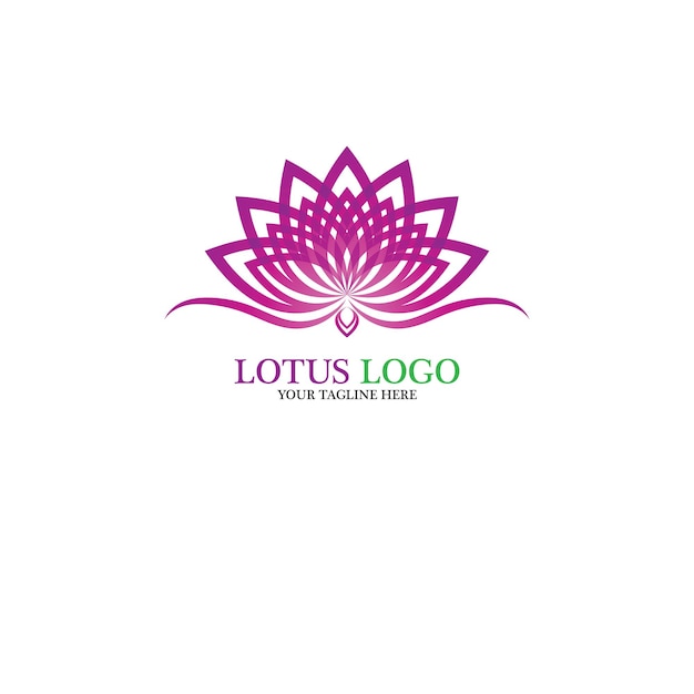 Beauty Vector lotus flowers design logo Template icon