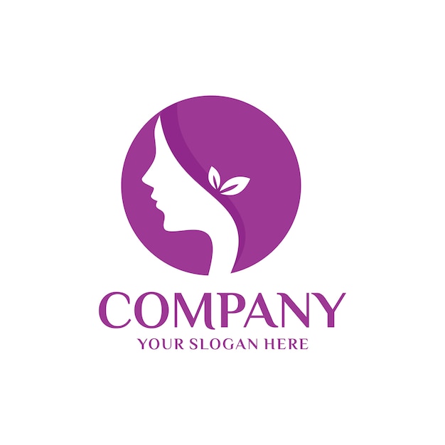 Beauty woman face logo