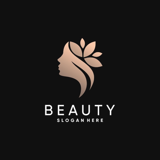 Beauty woman logo design for beauty salon with modern concept