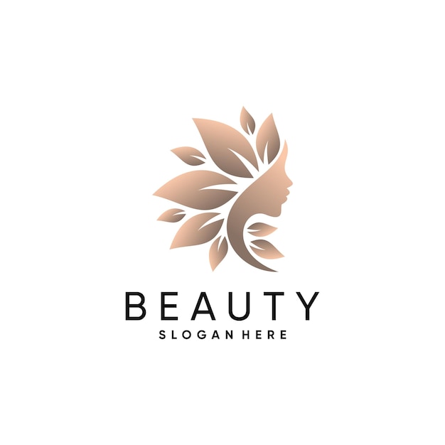 Beauty woman logo design for beauty salon with modern concept