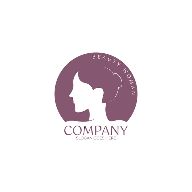 Beauty woman logo design inspiration vector illustration