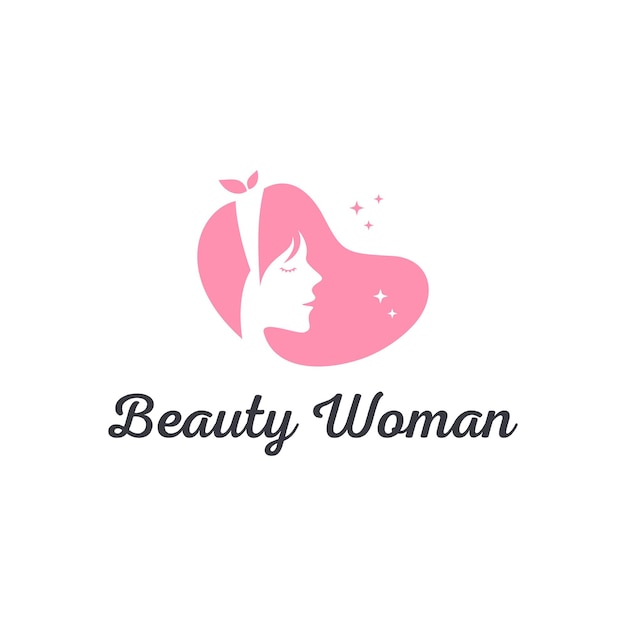 Beauty woman logo design vector illustration