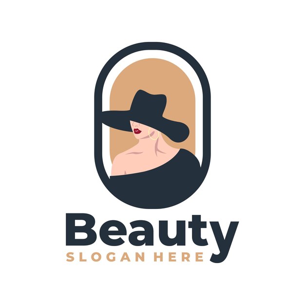 Beauty woman logo template