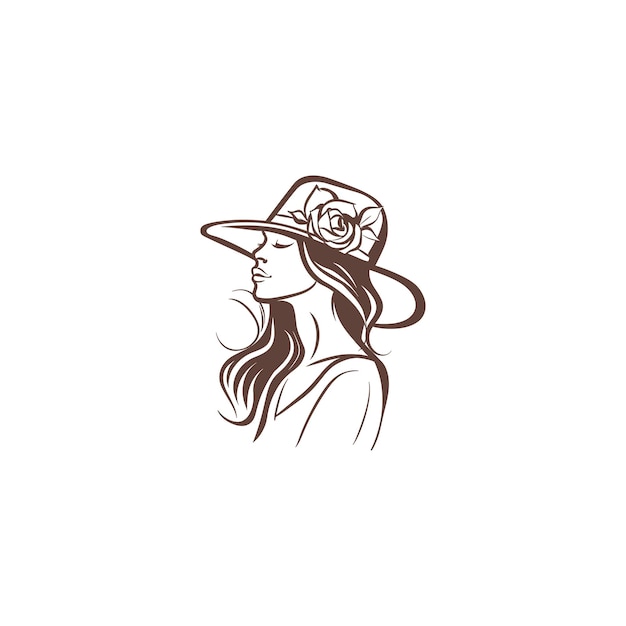 beauty women wearing hat design vector illustration