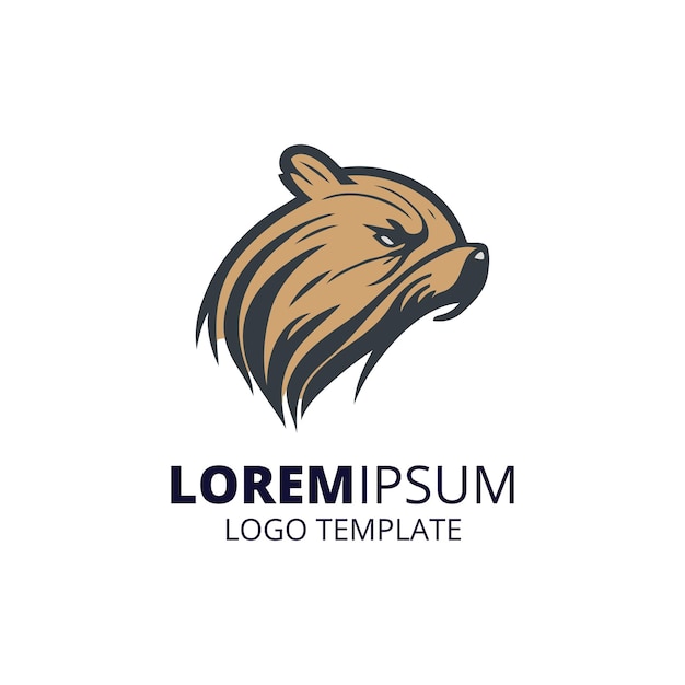 Beaver Logo Design Template Cute animal Character Illustration