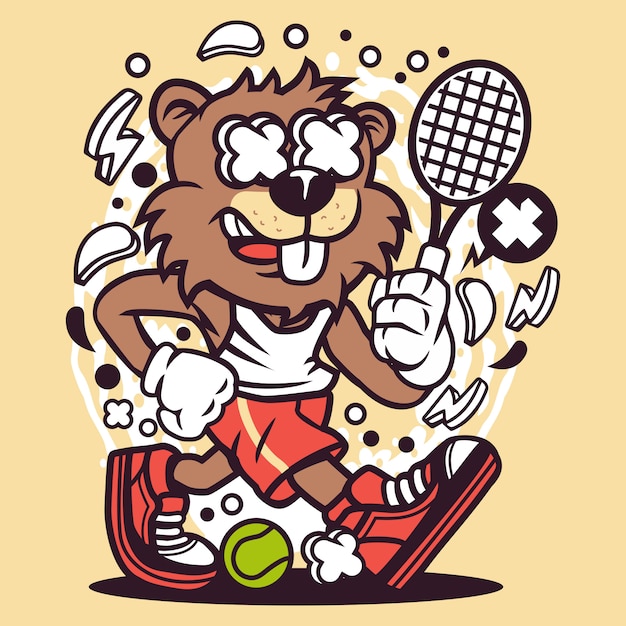 Beaver Tennis Player