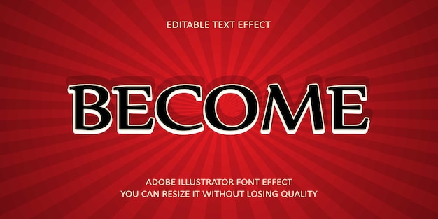 Become Text Font Effect