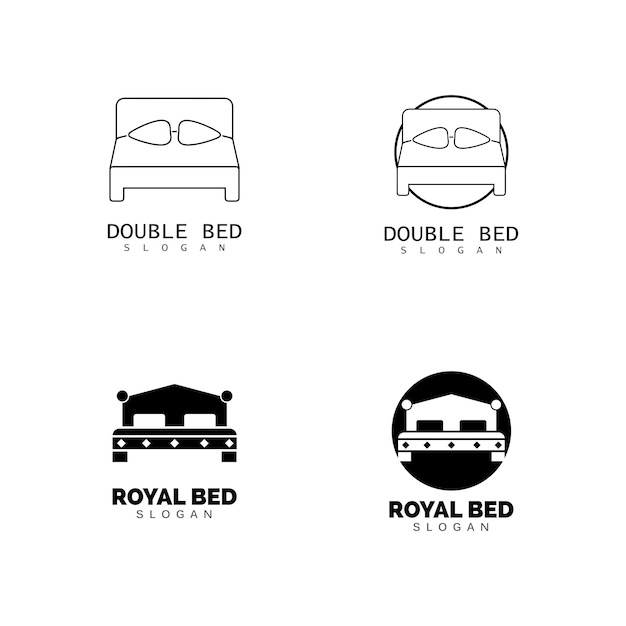 Bed icon Furniture Vector illustration flat design