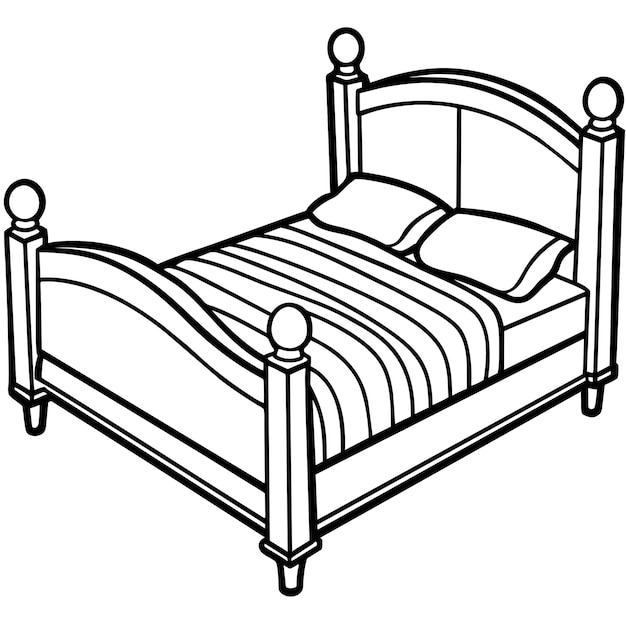 Vector bed illustration