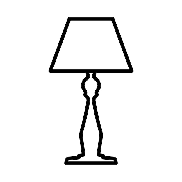 Bed side lamp icon vector on trendy design