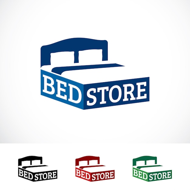 Bed Store Logo Design Template