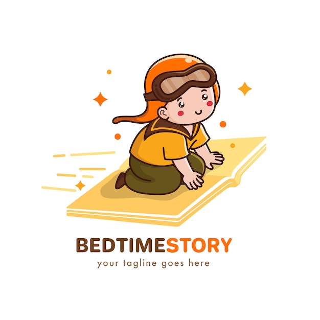 Bed time story for kid logo