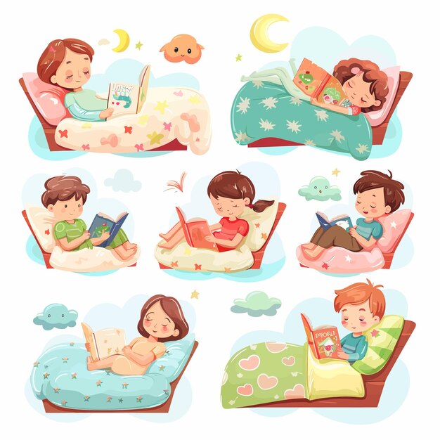 Vector bed time story