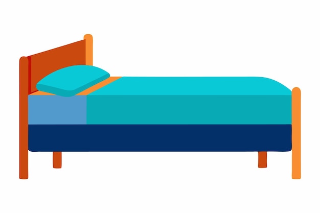 bed vector on white background