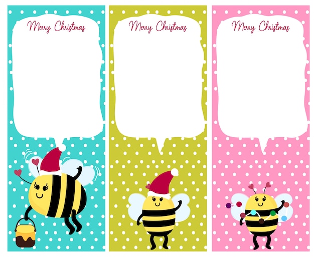 bee animal christmas card