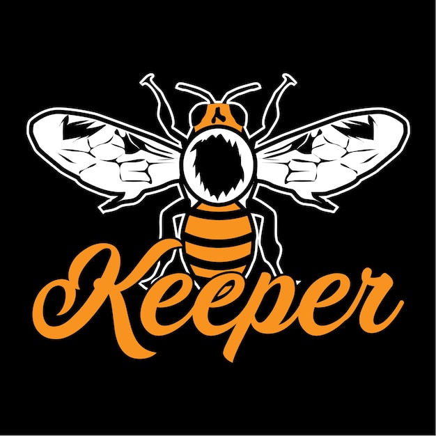 Vector bee keeper tshirt design