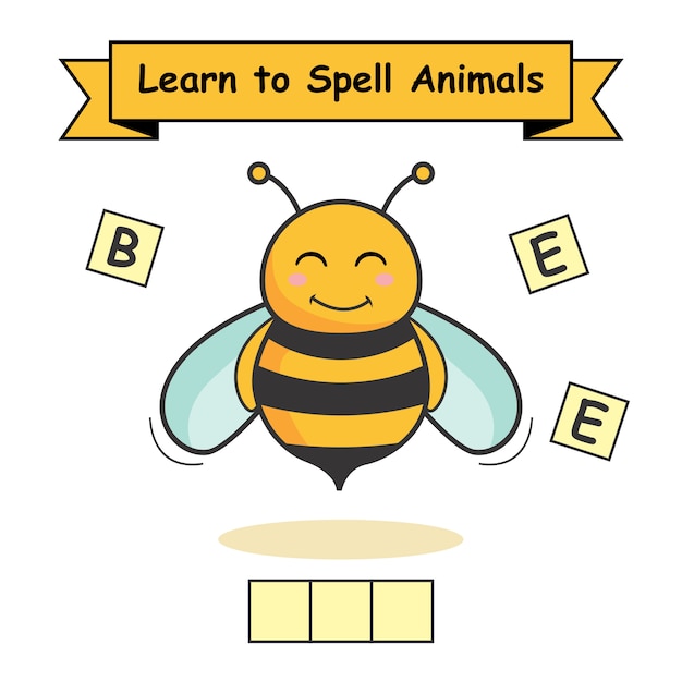 Bee Learn to Spell Animals