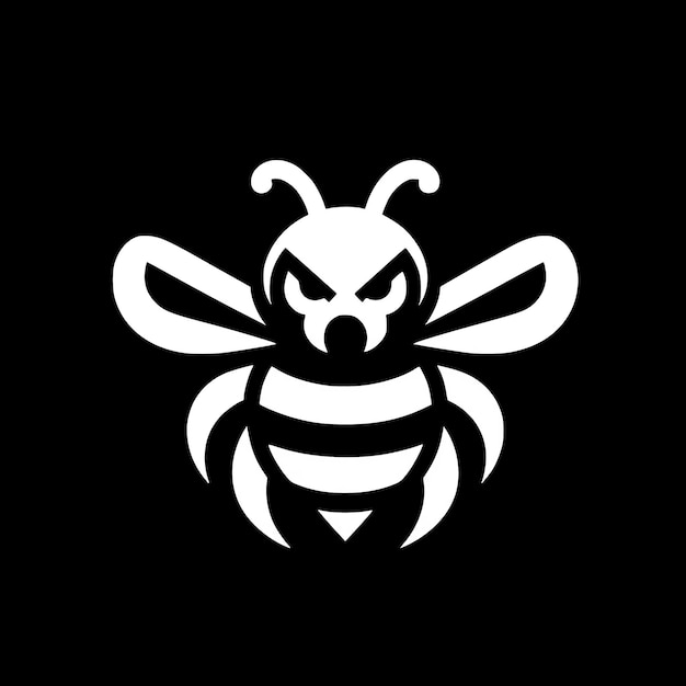 Bee Logo Black and White