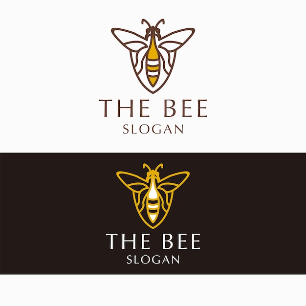 Bee logo design icon template