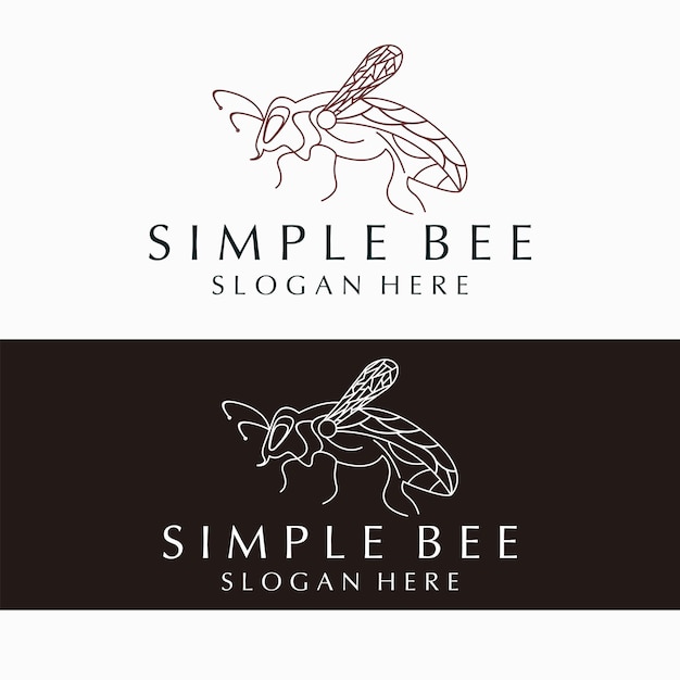 Bee logo design icon template