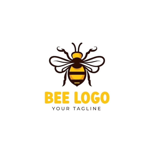 Bee logo design template