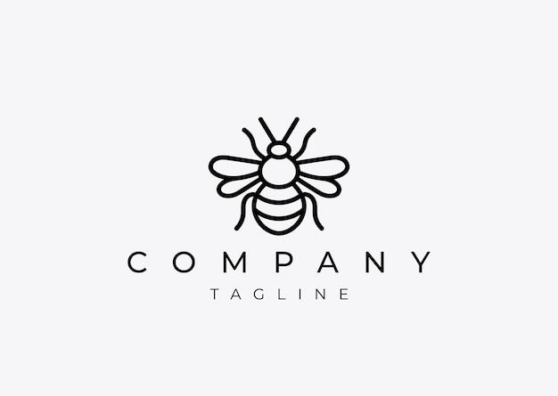 Bee logo design vector icon illustration