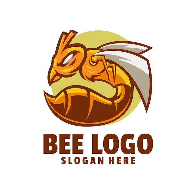 Bee logo designs vector