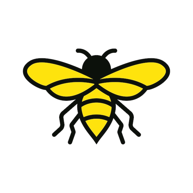 Bee logo icon design template vector