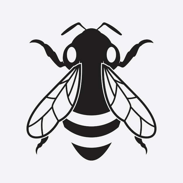 Bee logo illustrations design icon