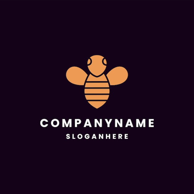 Bee logo template vector illustration design