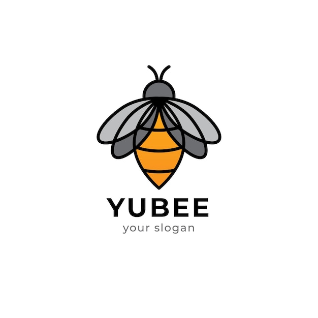 Bee logo vector icon