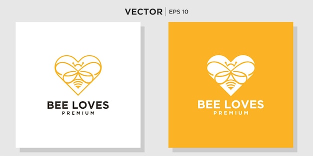 Bee Love Logo template