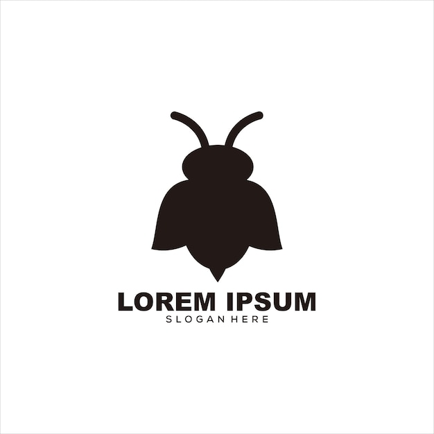 bee silhouette logo illustration